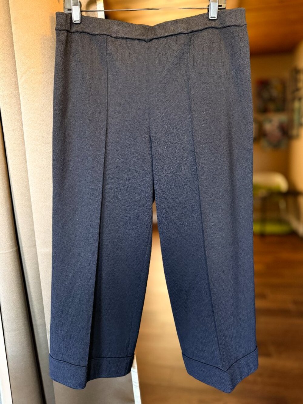 Vintage St. John Collection Santana Knit Pleated Pants Black Size 12